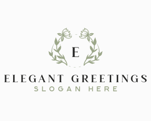 Flower Bloom Wreath logo design