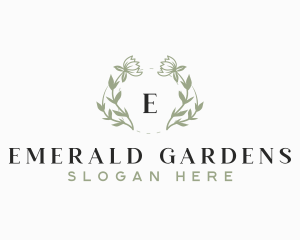 Flower Bloom Wreath logo design