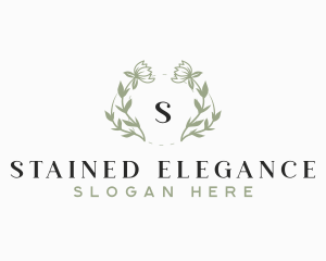 Flower Bloom Wreath logo design