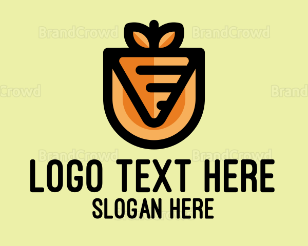 Orange Vegetable Carrot Logo