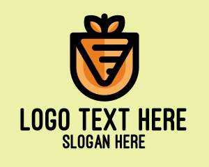 Vegetarian - Orange Vegetable Carrot logo design