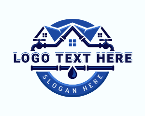 Pipefitter - Handyman Faucet Plumbing logo design