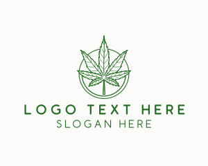 Sativa - Marijuana Cannabis Leaf logo design