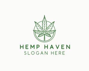 Marijuana Cannabis Leaf logo design