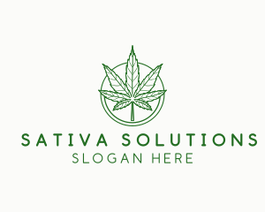 Marijuana Cannabis Leaf logo design