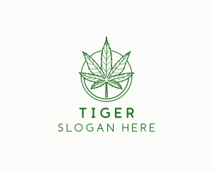 Hash - Marijuana Cannabis Leaf logo design