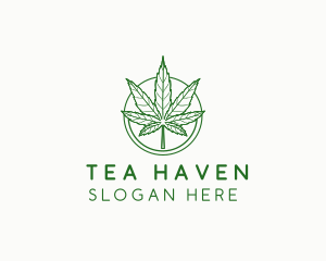 Marijuana Cannabis Leaf logo design