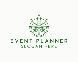Organic - Marijuana Cannabis Leaf logo design