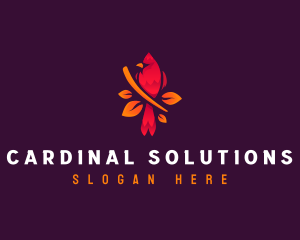 Cardinal Bird Animal logo design