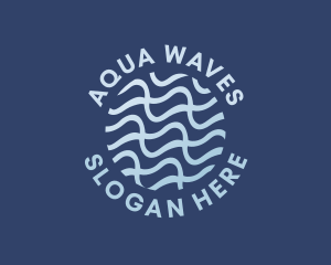 Water Biotech Waves logo design