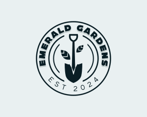 Leaf Shovel Landscaper logo design