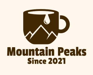 Cup Mountain Peak logo design