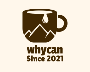 Coffee - Cup Mountain Peak logo design