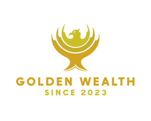 Fortune - Gold Falcon Trophy logo design