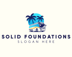 Road Trip - Tour Bus Transportation logo design