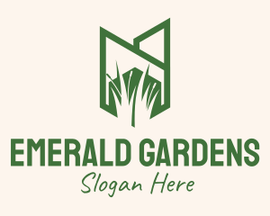 Green Wild Grass logo design