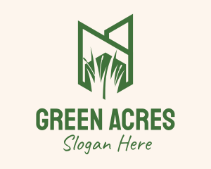 Green Wild Grass logo design