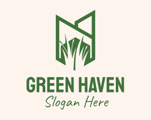 Green Wild Grass logo design