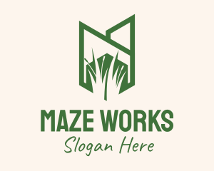 Green Wild Grass logo design