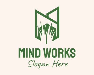 Green Wild Grass logo design