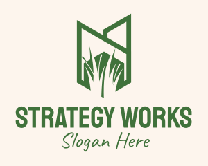 Green Wild Grass logo design