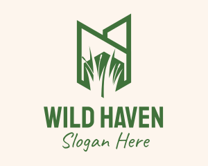 Green Wild Grass logo design