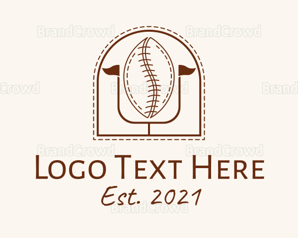 Coffee Bean Football Logo