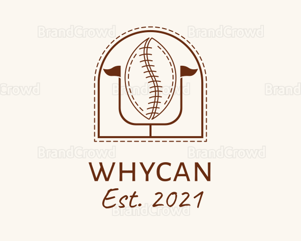 Coffee Bean Football Logo