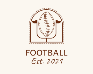 Caffeine - Coffee Bean Football logo design