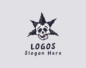 Halloween Punk Skull Logo