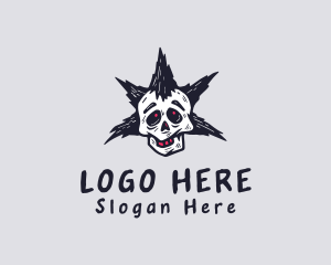 Gang - Halloween Punk Skull logo design