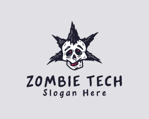 Zombie - Halloween Punk Skull logo design