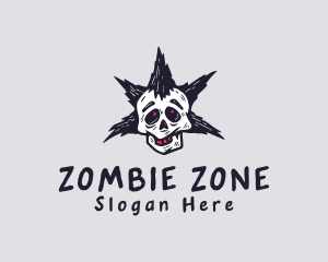 Zombie - Halloween Punk Skull logo design