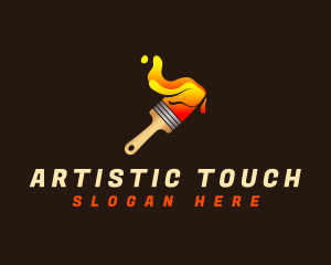 Paintbrush Paint Splash logo design