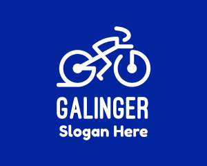 Simple Cyclist Athlete Logo