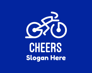 Simple Cyclist Athlete Logo