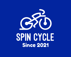 Simple Cyclist Athlete logo design