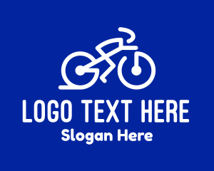 Simple Cyclist Athlete Logo