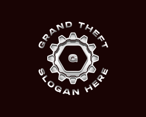 Industrial Steel Cogwheel Logo