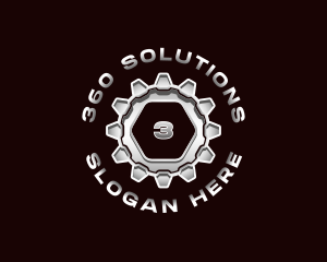 Industrial Steel Cogwheel logo design