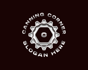 Industrial Steel Cogwheel logo design