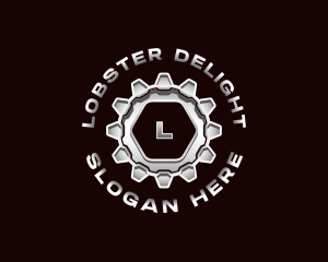 Industrial Steel Cogwheel Motor logo design