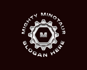 Industrial Steel Cogwheel Motor logo design