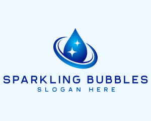 Sparkling - Sparkling Water Droplet logo design