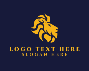 Feline - Regal Wild Lion logo design