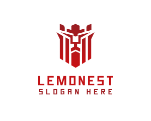 Crown - Lion Gaming Shield logo design