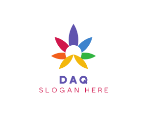 Lgbt - Colorful Cannabis Flower logo design