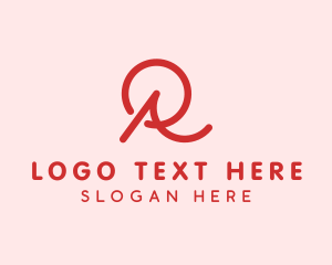 Letter Ar - Fashion Elegant Script logo design