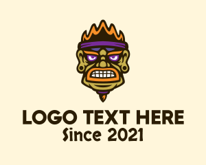 Maya - Ethnic Warrior Face logo design