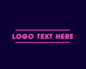 Party - Neon Strip Light logo design